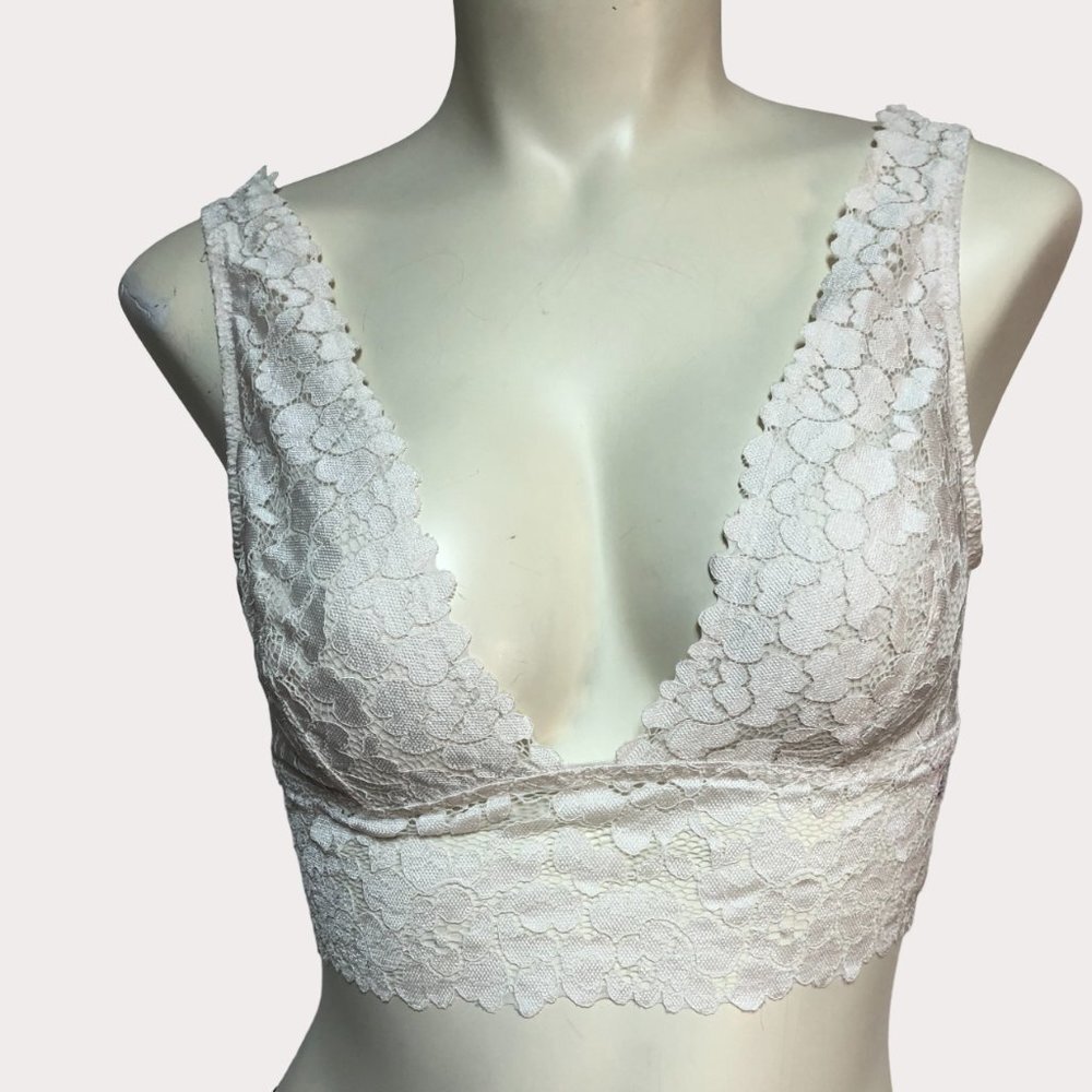 La Senza White Lace Bralette Size Small